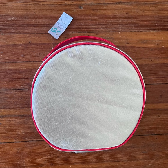 SOLD! Clinique Round Red & White Peppermint Candy Bag - Picture 2 of 4
